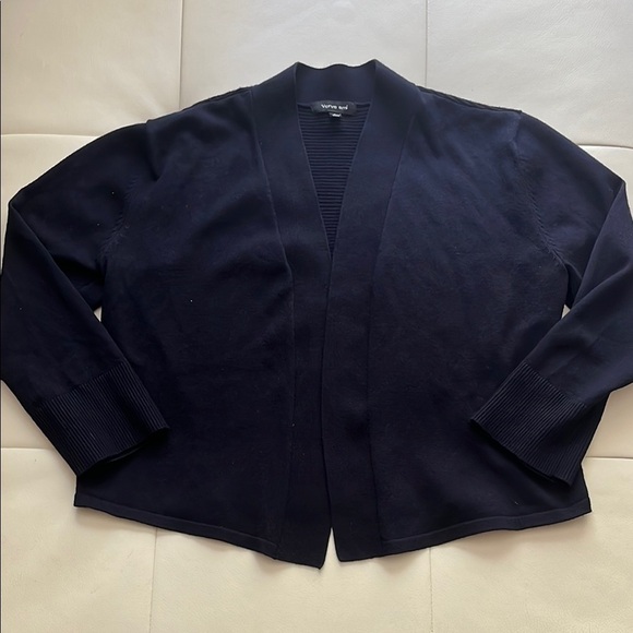 vervi ami Sweaters - VERVI AMI NAVY BLUE CARDIGAN SHRUG, size small